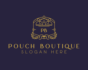 Wreath Crown Boutique logo design