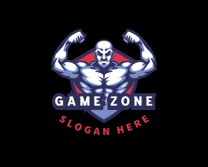 Bodybuilder Muscle Man Logo