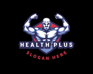 Bodybuilder Muscle Man Logo