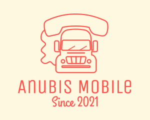 Red Mobile Truck logo design