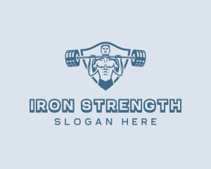Strong Barbell Weightlifter logo