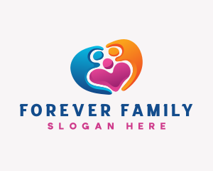 Heart Love Family logo design