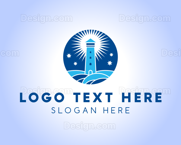 Starry Night Lighthouse Logo