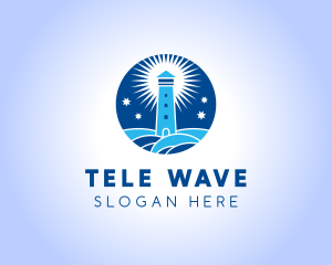 Starry Night Lighthouse  logo design