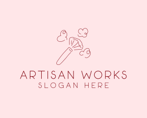 Beauty Makeup Brush Cosmetics logo design