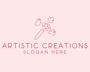 Beauty Makeup Brush Cosmetics logo design