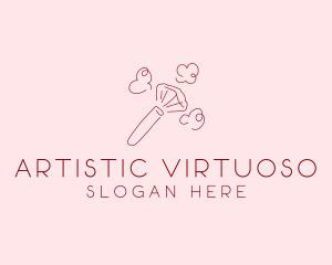 Beauty Makeup Brush Cosmetics logo design