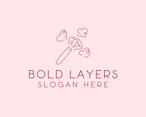 Beauty Makeup Brush Cosmetics logo design