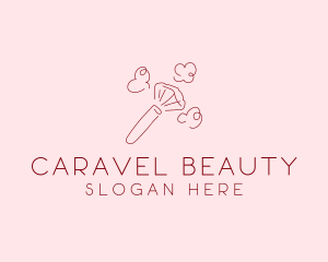 Beauty Makeup Brush Cosmetics logo design