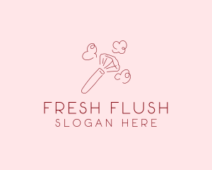 Beauty Makeup Brush Cosmetics logo design