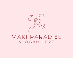 Beauty Makeup Brush Cosmetics logo design