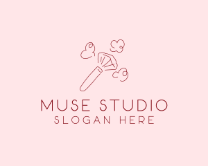 Beauty Makeup Brush Cosmetics logo design