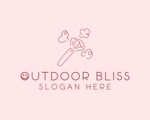 Beauty Makeup Brush Cosmetics logo design