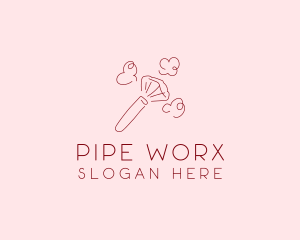 Beauty Makeup Brush Cosmetics logo design