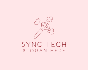 Beauty Makeup Brush Cosmetics logo design