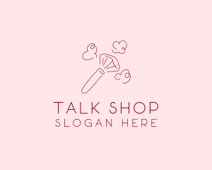 Beauty Makeup Brush Cosmetics logo design