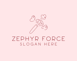 Beauty Makeup Brush Cosmetics logo design