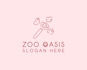 Beauty Makeup Brush Cosmetics logo design