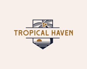 Coconut Beach Travel logo design