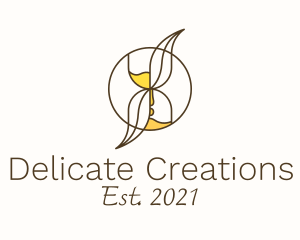 Leaf Sand Glass logo design