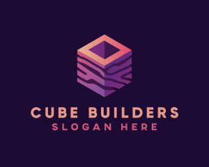 3D Gradient Cube logo