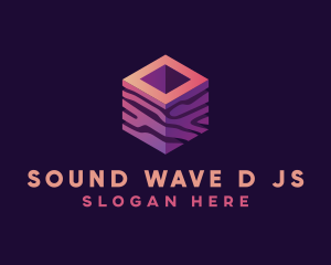 3D Gradient Cube logo design