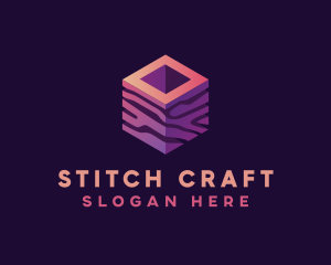 3D Gradient Cube logo design