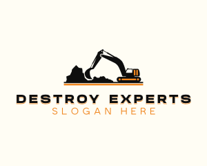 Excavator Construction Industrial logo design