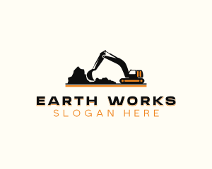 Excavator Construction Industrial logo
