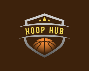 Basketball Game Shield logo