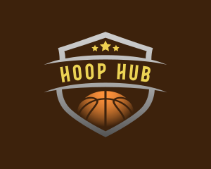 Basketball Game Shield logo design