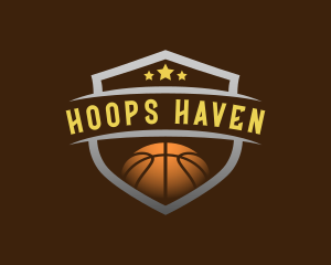 Basketball Game Shield logo design