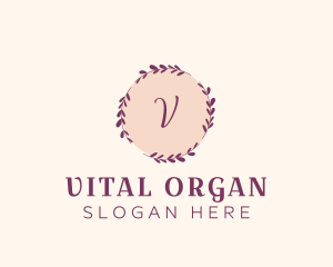 Wreath Organic Spa logo design