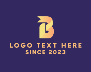 Modern Ribbon Letter B logo