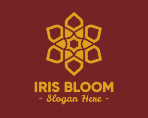 Gold Ornamental Flower  logo design