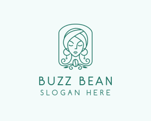 Woman Coffee Bean logo design