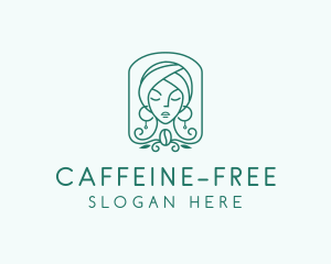 Woman Coffee Bean logo design