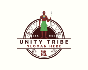 African Tribe Warrior logo