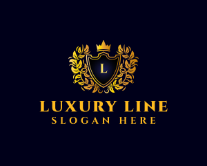 Luxury Crown Shield logo design