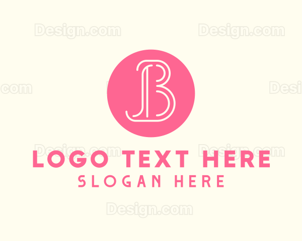 Pink Beauty Letter B Logo