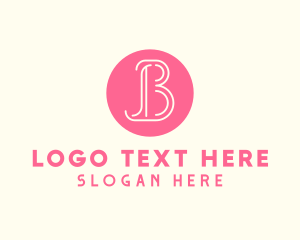 Fashionista - Pink Beauty Letter B logo design