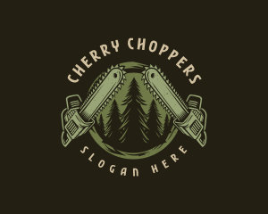 Forest Chainsaw Logging  logo design