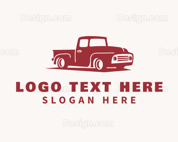 Retro Truck Transport Logo