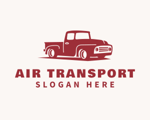 Retro Truck Transport logo design