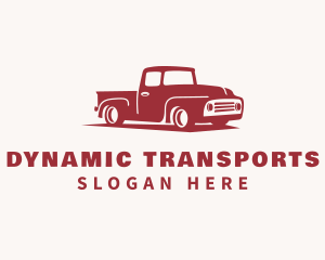 Retro Truck Transport logo design