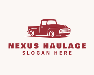 Retro Truck Transport logo design