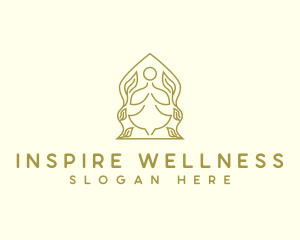 Yoga Wellness Prayer logo design