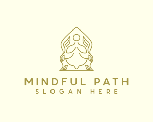 Yoga Wellness Prayer logo design