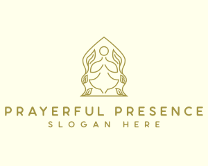 Yoga Wellness Prayer logo design