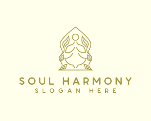 Yoga Wellness Prayer logo design